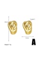 thumb Brass Geometric Vintage Stud Earring 2