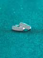 thumb 925 Sterling Silver Moissanite Geometric Dainty Stud Earring 2