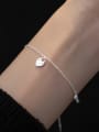 thumb 925 Sterling Silver Heart Minimalist Link Bracelet 1