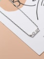 thumb 925 Sterling Silver geometry Letter Minimalist Necklace 1