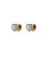 thumb 925 Sterling Silver Shell Heart Minimalist Stud Earring 0