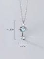 thumb 925 Sterling Silver Cubic Zirconia Key Minimalist Necklace 4