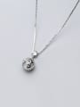 thumb 925 sterling silver Heart hollow round ball pendant necklace 1