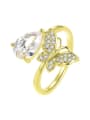 thumb Alloy Cubic Zirconia Water Drop Vintage Band Ring 0