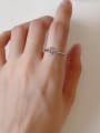 thumb 925 Sterling Silver Hollow Cross Minimalist Band Ring 3