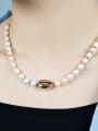 thumb Stainless steel Freshwater Pearl Multi Color Irregular Bohemia Necklace 1