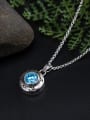 thumb 925 Sterling Silver Cubic Zirconia Round Vintage Necklace 0