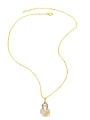 thumb Brass Cubic Zirconia Heart Trend Necklace 4