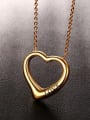 thumb Stainless steel Hollow Heart Minimalist Necklace 4