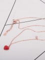 thumb Titanium Rhinestone Heart Minimalist Necklace 1