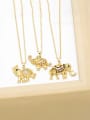 thumb Brass Cubic Zirconia Animal Hip Hop Necklace 0