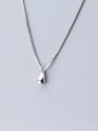thumb 925 Sterling Silver smooth Water Drop Minimalist Necklace 0