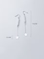 thumb 925 Sterling Silver Imitation Pearl White Tassel Minimalist Hook Earring 4