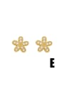 thumb Brass Cubic Zirconia Star Cute Stud Earring 4