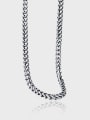 thumb 925 Sterling Silver Geometric Artisan Chain Necklace 1