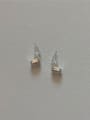 thumb 925 Sterling Silver Cubic Zirconia Rectangle Luxury Stud Earring 2