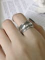 thumb 925 Sterling Silver Wide Face Olive Branch Vintage Free Size Band Ring 1