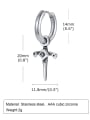 thumb Stainless steel Cross Hip Hop Single Earring( Single-Only One) 3