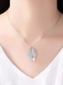 thumb 925 Sterling Silver Cubic Zirconia Fashion luxury leaves pendant  Necklace 1