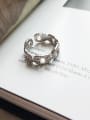 thumb 925 Sterling Silver Ring Buckle With Diamond   Minimalist Midi Ring 1