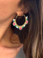 thumb Miyuki Millet Bead Multi Color Geometric Bohemia Pure handmade Weave Earring 1
