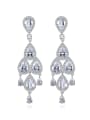 thumb Copper Cubic Zirconia Water Drop Luxury Drop Earring 0