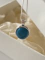 thumb 925 Sterling Silver Turquoise Geometric Minimalist Necklace 3