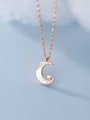 thumb 925 Sterling Silver Shell Moon Minimalist Pendant Necklace 4