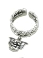 thumb Vintage Sterling Silver With Antique Silver Plated Vintage Elephant Free Size Rings 3