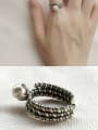 thumb 925 Sterling Silver Freshwater Pearl Vintage Stackable Ring 1