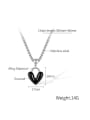thumb Stainless steel Enamel Heart Hip Hop Necklace 3