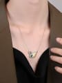 thumb 925 Sterling Silver Cubic Zirconia Swan Dainty Necklace 1
