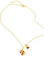 thumb Brass Enamel Heart Vintage Necklace 3