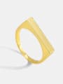 thumb Brass Geometric Minimalist Band Ring 0