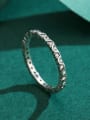 thumb 925 Sterling Silver Cubic Zirconia Ripple Classic Band Ring 3