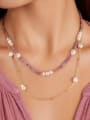 thumb 925 Sterling Silver Natural Stone Minimalist Multi Strand Necklace 1