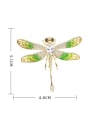 thumb Brass Cubic Zirconia Dragonfly Statement Brooch 3