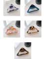 thumb Cellulose Acetate Trend Triangle Alloy Multi Color Jaw Hair Claw 2