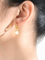 thumb Stainless steel Shell Geometric Minimalist Huggie Earring 1