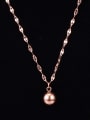 thumb Titanium Simple personality transfer beads Necklace 0