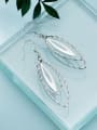 thumb 925 Sterling Silver Minimalist   Multilayer Hollow Oval Hook Earring 2