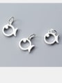 thumb 925 Sterling Silver With Simple Hollow Fish Pendant DIY Jewelry Accessories 3