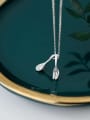 thumb 925 sterling silver Simple  cute fork spoon pendant necklace 2
