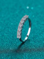 thumb 925 Sterling Silver Moissanite Geometric Classic Band Ring 4