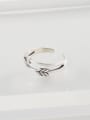 thumb 925 Sterling Silver   Retro Double Diamond Arrow Band Ring 1