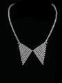thumb Copper Cubic Zirconia Triangle Luxury Necklace 0