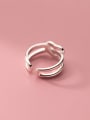 thumb 925 Sterling Silver Hollow Heart Minimalist Stackable Ring 2