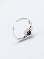 thumb 925 Sterling Silver Vintage Heart Carrot Band Ring 3
