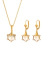 thumb Alloy Crystal Dainty Star Earring and Necklace Set 0
