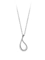 thumb 925 Sterling Silver Hollow Water Drop Minimalist Necklace 4